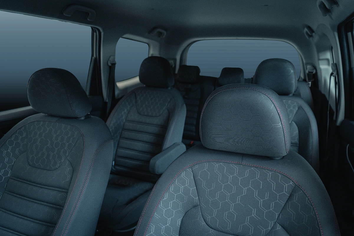 Asientos del Dongfeng New SX6, con tapiz de tela