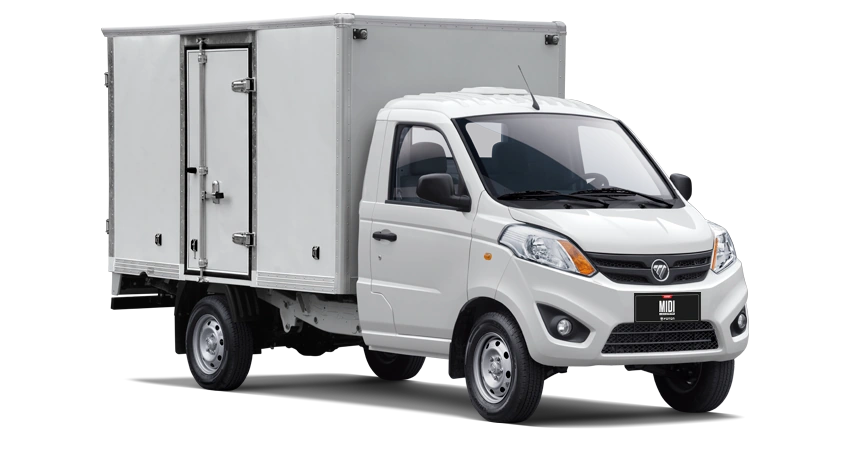 Foton MIDI Cargo Box, fotografía de esta carrocería publicada por CIDEF Chile