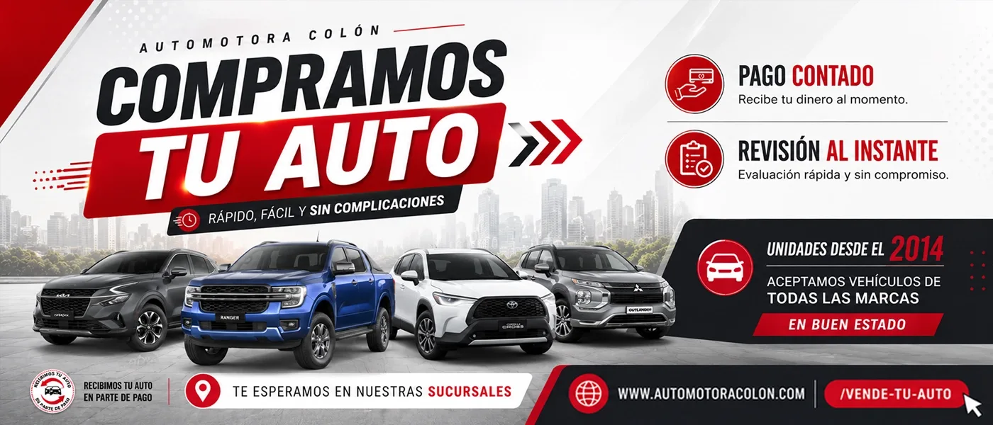 Compramos tu auto: vehículos de distintas marcas y condiciones del programa de compra de Automotora Colón
